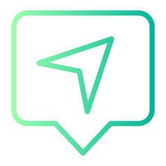 paper plane gradient icon