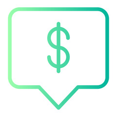 money talk gradient icon