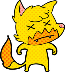dead fox cartoon character