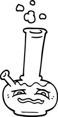 line drawing cartoon bong