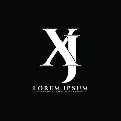Letter XJ luxury logo design vector