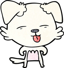 cartoon dog sticking out tongue