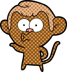 cartoon hooting monkey