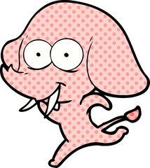 happy cartoon elephant