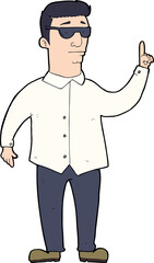 cartoon man wearing sunglasses