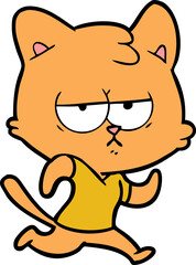 bored cartoon cat