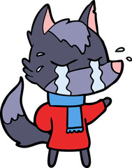 cartoon crying wolf