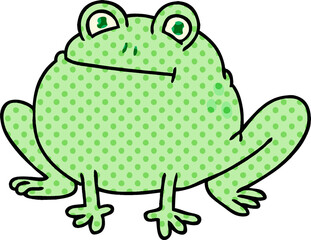comic book style quirky cartoon frog