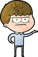 cartoon annoyed man