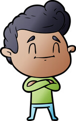 happy cartoon man