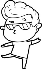 cartoon cool guy