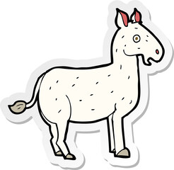sticker of a cartoon mule