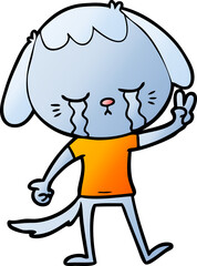 cartoon dog crying