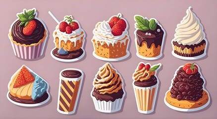 set of cakes