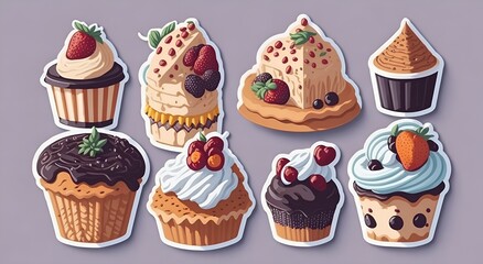 set of cakes
