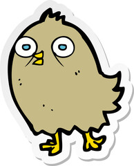 sticker of a funny cartoon bird