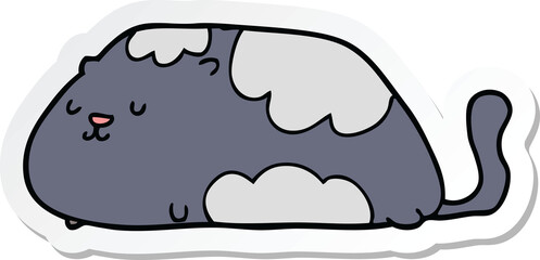 sticker of a cartoon cat