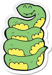 sticker of a cartoon snake
