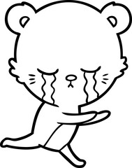 crying cartoon bear