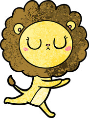 cartoon running lion