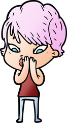 cartoon woman