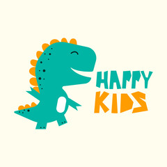 cute dinosaur vector for tee print and background wallpaper