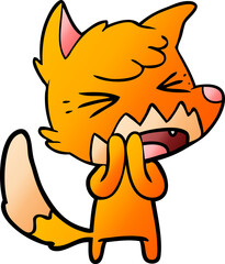 angry cartoon fox