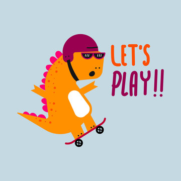 cute dinosaur vector for tee print and background wallpaper