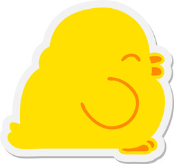 cute fat baby bird sticker