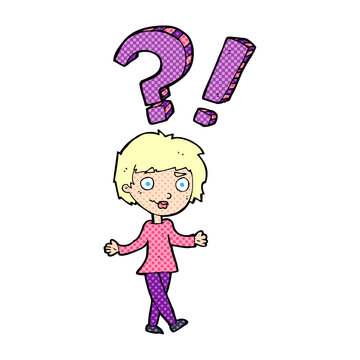 cartoon woman asking question