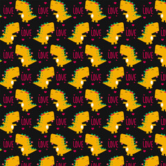 cute dinosaur vector pattern for tee print and background wallpaper