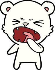 angry polar bear cartoon