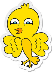 sticker of a cartoon bird