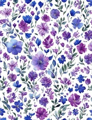 Generative AI - Pattern di fiori, background floreale
