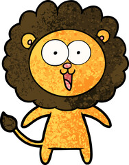 happy cartoon lion