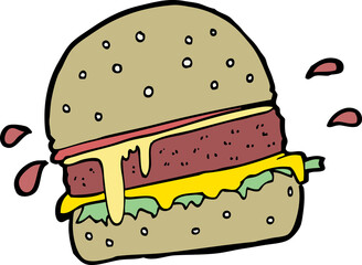 cartoon burger