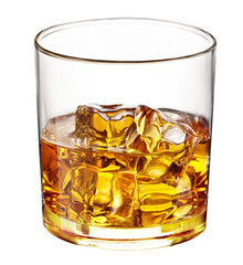 Wisky glass in transparency background.
