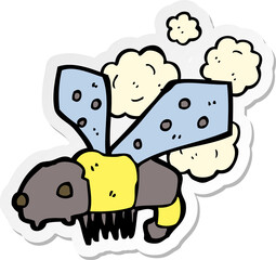 sticker of a cartoon bee