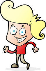 cartoon grinning man