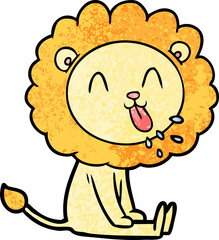 happy cartoon lion