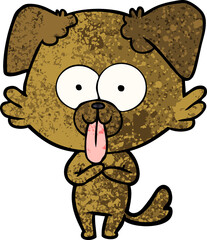 cartoon dog with tongue sticking out