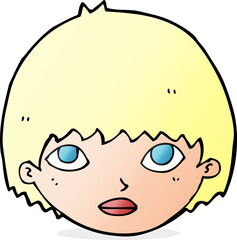 cartoon girl staring