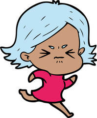 cartoon angry girl