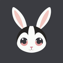 Obraz premium Cute vector illustration of a rabbit. Great cartoon character
