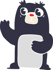 cartoon doodle black bear