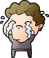 cartoon man crying