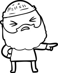 cartoon man with beard
