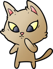 confused cartoon cat