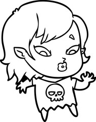 cute cartoon vampire girl