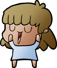 cartoon woman